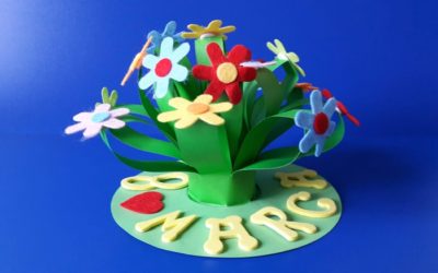 Kwiaty – praca plastyczna z okazji Dnia Kobiet