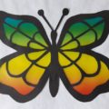 Motyl-witraż z papieru