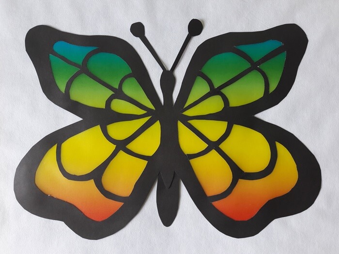 Motyl Witraż Z Papieru Szablon Motyl - witraż z papieru