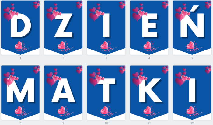 Dzień Matki - napis