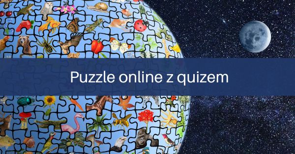 Puzzle online z quizem