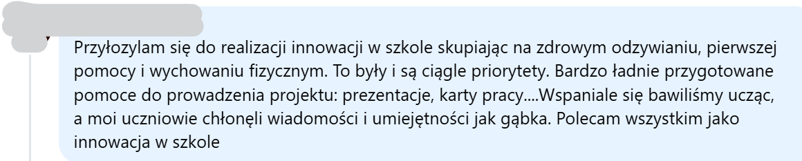 Opinia o&nbsp;projekcie-Zdrowe życie i&nbsp;pierwsza pomoc
